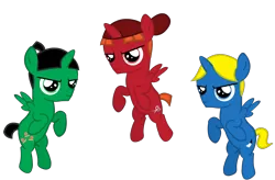 Size: 1720x1128 | Tagged: safe, artist:agirl3003, derpibooru import, ponified, alicorn, pony, alicornified, boomer, boomer (powerpuff girls), boomer (ppg), brick, brick (powerpuff girls), brick (ppg), butch, butch (powerpuff girls), butch (ppg), crossover, image, png, race swap, the powerpuff girls, the rowdyruff boys