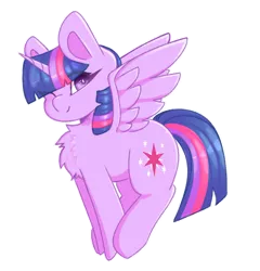 Size: 3500x3641 | Tagged: safe, artist:sailor, deleted from derpibooru, derpibooru import, twilight sparkle, twilight sparkle (alicorn), alicorn, pony, chest fluff, chibi, cute, cutie mark, eye clipping through hair, female, mare, one eye closed, simple background, solo, transparent background, twiabetes, wink