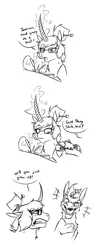 Size: 1616x4152 | Tagged: safe, artist:the-blackeye, derpibooru import, earth pony, pony, unicorn, amputee, childish, comic, crossover, curved horn, female, horn, junkrat, magic, male, mare, mei, missing limb, overwatch, prank, prosthetic limb, prosthetics, scar, sketch, stallion, stump