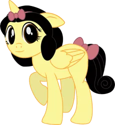 Size: 2291x2494 | Tagged: safe, artist:benybing, derpibooru import, ponified, alicorn, pony, crossover, simple background, snow white, snow white and the seven dwarfs, solo, transparent background