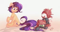 Size: 3200x1712 | Tagged: safe, artist:melloncollie-chan, derpibooru import, oc, oc:amethyst arkin, oc:mitra, earth pony, pony, duo