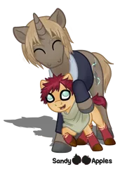 Size: 616x900 | Tagged: safe, artist:sandy--apples, derpibooru import, ponified, pony, crossover, gaara, naruto, simple background, transparent background, yashamaru, younger