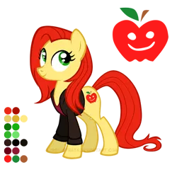 Size: 504x504 | Tagged: safe, artist:lissystrata, derpibooru import, ponified, pony, amy pond, crossover, doctor who, reference sheet, solo