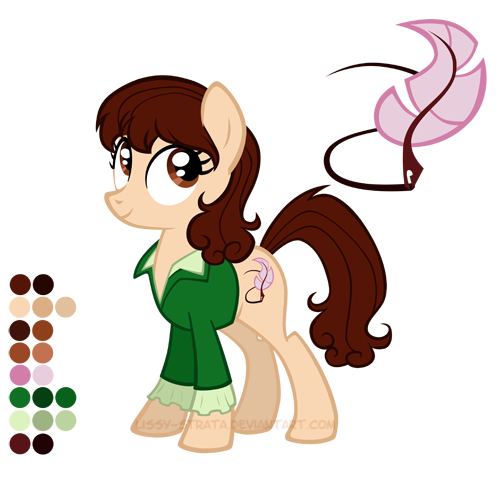 Size: 504x504 | Tagged: safe, artist:lissystrata, derpibooru import, ponified, pony, blazer, blouse, crossover, detective, doctor who, egalitarian, fencer, image, journalist, marksman, martial artist, png, reference sheet, sarah jane smith, simple background, solo, transparent background, venusian aikidoka