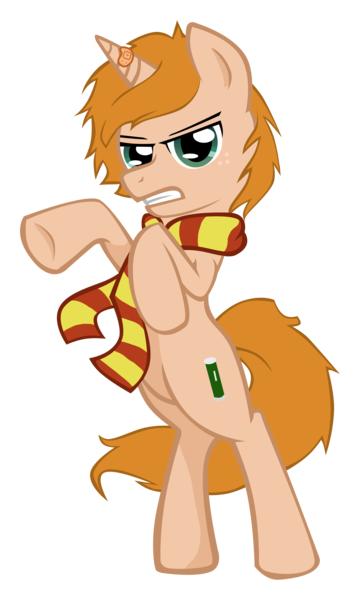 Size: 3543x5906 | Tagged: safe, artist:zackira, derpibooru import, ponified, pony, crossover, harry potter, ron weasley, simple background, solo, transparent background