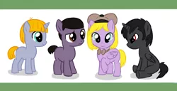 Size: 1312x674 | Tagged: safe, artist:fire-girl872, derpibooru import, ponified, pony, bradley biggle, crossover, damien thorn, pip pirrip, south park, token black