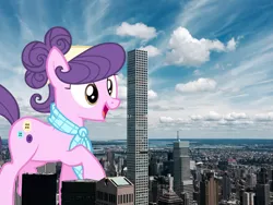 Size: 3965x2974 | Tagged: safe, artist:tardifice, derpibooru import, suri polomare, pony, building, city, female, giant pony, macro, mare, new york, new york city