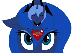 Size: 7020x5100 | Tagged: alicorn, artist:ardonsword, chibi, cute, derpibooru import, duality, female, floppy ears, happy valentines day, heart, holiday, mare, princess luna, safe, self ponidox, simple background, transparent background, valentine's day