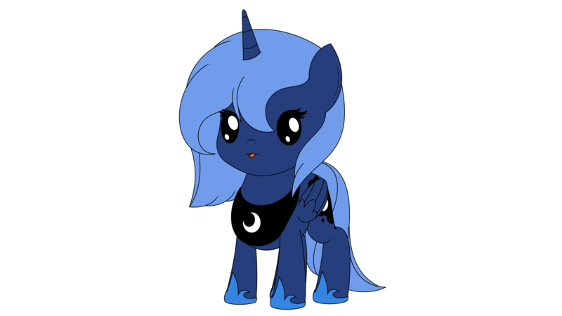 Size: 1920x1080 | Tagged: alicorn, artist:ardonsword, chibi, derpibooru import, female, filly, princess luna, s1 luna, safe, simple background, solo, transparent background