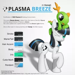 Size: 3600x3600 | Tagged: safe, artist:sheeppony, derpibooru import, oc, oc:plasma breeze, ponified, dragon, pony, color palette, duo, kde, konqi, linux, reference sheet