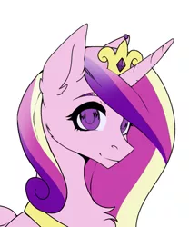 Size: 639x768 | Tagged: safe, artist:tigra0118, derpibooru import, princess cadance, alicorn, pony, bust, colored, female, flat colors, looking at you, mare, portrait, princess, solo