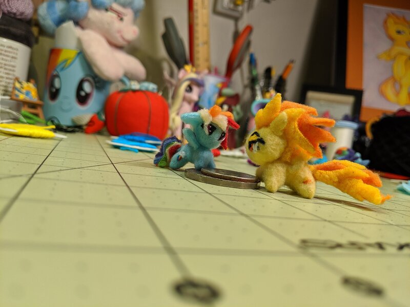 Size: 2048x1536 | Tagged: safe, artist:tinyequine, derpibooru import, rainbow dash, spitfire, pony, plushie, sarubobo