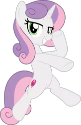 Size: 5500x8420 | Tagged: safe, artist:jhayarr23, derpibooru import, sweetie belle, pony, unicorn, growing up is hard to do, absurd resolution, bipedal, cute, diasweetes, female, lidded eyes, mare, older, older sweetie belle, simple background, smiling, solo, transparent background, vector