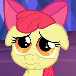 Size: 1079x1078 | Tagged: safe, derpibooru import, screencap, apple bloom, earth pony, pony, growing up is hard to do, adorabloom, begging, cropped, cute, faic, female, filly, floppy ears, frown, pouting, pouty lips, puppy dog eyes, sad, solo