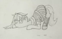 Size: 1697x1084 | Tagged: safe, artist:hbgxh, derpibooru import, ponified, pony, clothes, monochrome, poi, solo, traditional art