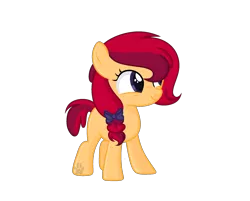 Size: 1968x1584 | Tagged: safe, artist:rainbowpawsarts, derpibooru import, oc, oc:apple star, earth pony, pony, alternate universe, female, filly, hair over one eye, offspring, parent:apple bloom, parent:tender taps, parents:tenderbloom, ribbon, simple background, transparent background, water