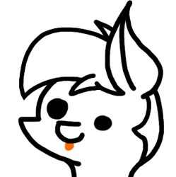 Size: 312x313 | Tagged: safe, artist:theartisttree, derpibooru import, oc, oc:theartisttree, earth pony, pony, big ears, black and white, derp, emotes, emoticon, face, grayscale, head shot, monochrome, solo, tongue out