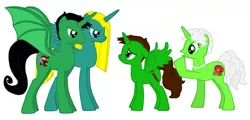 Size: 5044x2412 | Tagged: safe, derpibooru import, oc, unofficial characters only, alicorn, pony, pony creator, alicorn oc, angry, disappointed, family, female, grandmother, green, horn, male, mare, mother and father, nate, punishment, sad, son, stallion, terrible, weak, wings