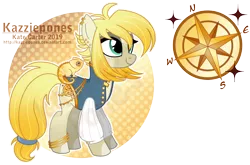 Size: 1024x676 | Tagged: safe, artist:kazziepones, derpibooru import, oc, chameleon, earth pony, pony, female, mare, pirate outfit, solo