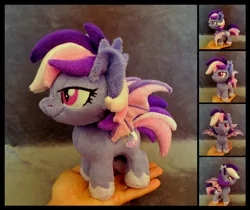 Size: 3815x3207 | Tagged: safe, artist:fireflytwinkletoes, derpibooru import, oc, oc:midnight mist, bat pony, pony, bat pony oc, bat wings, chibi, irl, photo, plushie, solo, wings