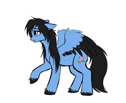 Size: 3000x2455 | Tagged: safe, artist:starshade, derpibooru import, oc, oc:siana floral, unofficial characters only, pegasus, pony, crying, cutie mark, female, full body, mare, sad, simple background, sketch, white background