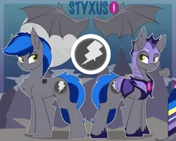 Size: 789x632 | Tagged: safe, artist:beardie, derpibooru import, oc, oc:styxus, unofficial characters only, bat pony, pony, armor, bat pony oc, bat wings, eyebrows visible through hair, night guard, reference sheet, wings
