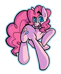 Size: 540x650 | Tagged: safe, artist:grindzone, derpibooru import, pinkie pie, earth pony, pony, colored pupils, cute, diapinkes, female, mare, open mouth, simple background, solo, transparent background