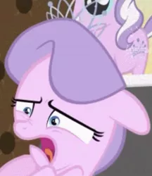 Size: 373x431 | Tagged: safe, derpibooru import, screencap, diamond tiara, earth pony, pony, ponyville confidential, cropped, cute, diamondbetes, disgusted, do not want, faic, female, filly, floppy ears, gabby gums, jewelry, reaction image, solo, tiara