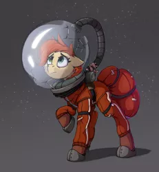 Size: 3548x3839 | Tagged: safe, artist:rexyseven, derpibooru import, oc, oc:rusty gears, unofficial characters only, earth pony, pony, astronaut, crack, female, high res, mare, solo, spacesuit