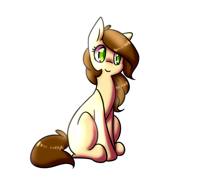 Size: 945x846 | Tagged: safe, artist:snowolive, derpibooru import, oc, unofficial characters only, earth pony, pony, blank flank, commission, female, mare, simple background, sitting, smiling, solo, transparent background