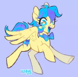 Size: 1200x1193 | Tagged: safe, artist:kunaike, derpibooru import, oc, unofficial characters only, pegasus, pony, bowtie, solo, starry eyes, wingding eyes