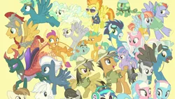 Size: 1920x1080 | Tagged: safe, derpibooru import, screencap, aloe, bow hothoof, clear sky, daring do, derpy hooves, double diamond, featherweight, flash magnus, lotus blossom, night glider, octavia melody, pharynx, quibble pants, rumble, sky stinger, smolder, snails, snips, soarin', spitfire, tank, thunderlane, vapor trail, vinyl scratch, wind sprint, windy whistles, changedling, changeling, dragon, earth pony, pegasus, pony, tortoise, unicorn, the last problem, dragoness, female, male, mare, prince pharynx, stallion