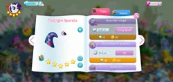 Size: 2280x1080 | Tagged: safe, derpibooru import, rarity, twilight sparkle, pony, error, game screencap, gameloft, gameloft shenanigans, gem, glitch