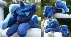 Size: 3888x2000 | Tagged: safe, artist:bastler, derpibooru import, princess luna, alicorn, pony, female, irl, mare, photo, plushie, sleeping