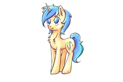 Size: 6000x4000 | Tagged: safe, artist:coco-drillo, derpibooru import, oc, oc:dex, unofficial characters only, pony, unicorn, blue mane, chest fluff, colourful, cute, diabetes, ear fluff, male, solo, stallion, standing, yellow fur