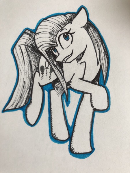 Size: 3024x4032 | Tagged: safe, artist:ponime11, derpibooru import, pinkie pie, pony, inktober, inktober 2019, limited palette, pinkamena diane pie, solo, traditional art