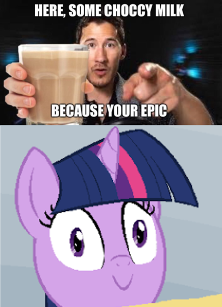 Size: 680x937 | Tagged: caption, chocolate, chocolate milk, derpibooru import, everything is ruined, female, food, grammar error, image macro, mare, markiplier, meme, milk, misspelling, misspelling of you're, pure unfiltered evil, safe, smiling, text, this will end in spilled milk, this will end in tears, this will not end well, twilight sparkle