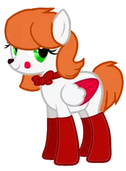 Size: 650x880 | Tagged: safe, artist:circuspaparazzi5678, artist:raini-bases, derpibooru import, oc, pegasus, pony, base used, bowtie, circus baby inspiration, clothes, clown, red socks, scarlett, socks, solo, yanderesunnychan