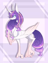 Size: 2029x2641 | Tagged: safe, artist:sugaryicecreammlp, derpibooru import, oc, unofficial characters only, alicorn, pony, alicorn oc, chest fluff, female, high res, horn, magical lesbian spawn, mare, offspring, parent:rarity, parent:twilight sparkle, parents:rarilight, solo, unshorn fetlocks, wings