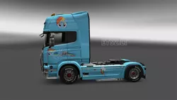 Size: 1000x563 | Tagged: safe, derpibooru import, rainbow dash, pony, euro truck simulator 2, scania, scania r-series streamline, simple background, solo, truck, video game