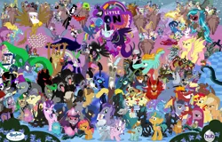 Size: 5999x3845 | Tagged: safe, artist:hooon, derpibooru import, idw, accord, adagio dazzle, ahuizotl, angel bunny, antonio, applejack, aria blaze, arimaspi, auntie shadowfall, babs seed, basil, biff, big boy the cloud gremlin, bookworm (character), buck withers, bulk biceps, cerberus (character), chancellor neighsay, chimera sisters, cipactli, cirrus cloud, clump, cosmos (character), cozy glow, daisy, dandy grandeur, daybreaker, decepticolt, diamond cutter, diamond tiara, discord, doctor caballeron, dumbbell, f'wuffy, feather bangs, fido, filthy rich, flam, flim, flower wishes, fluttershy, gaea everfree, garble, gilda, gladmane, gloriosa daisy, goldcap, granny smith, grogar, grubber, hard hat (character), high heel, hoops, indigo zap, ira, iron will, jet set, juniper montage, king longhorn, king sombra, lemon zest, lightning dust, long face, lord tirek, lyra heartstrings, mane-iac, manny roar, marine sandwich, mean applejack, mustachioed apple, nightmare moon, nightmare rarity, nosey news, olden pony, pinkie pie, pony of shadows, prince blueblood, prince rutherford, princess celestia, princess eris, princess luna, principal abacus cinch, professor flintheart, quarterback, queen chrysalis, queen cleopatrot, rabia, radiant hope, rainbow dash, rarity, reginald, rolling thunder, rough diamond, rover, sci-twi, screwball, shadow lock, shadowmane, short fuse, silver spoon, sludge (dragon), smooze, snails, snips, sonata dusk, sour sweet, sphinx (character), spike, spoiled rich, spot, squizard, starlight glimmer, stinky bottom, storm king, street rat, sugarcoat, sunflower (character), sunny flare, sunset shimmer, suri polomare, svengallop, tantabus, temperance flowerdew, tempest shadow, the headless horse (character), trixie, twilight sparkle, twilight sparkle (alicorn), upper crust, vignette valencia, vinyl scratch, wallflower blush, well-to-do, wind rider, wrangler, zappityhoof, zesty gourmand, oc, oc:kydose, ponified, alicorn, bat, bat pony, bear, bee, bird, bugbear, cerberus, changeling, changeling queen, chimera, cockatrice, cragadile, crocodile, diamond dog, dog, draconequus, dragon, earth pony, flash bee, fruit bat, giant spider, gryphon, headless horse, hydra, insect, manticore, minotaur, parasprite, pegasus, pony, pukwudgie, roc, siren, sphinx, spider, tatzlwurm, timber wolf, umbrum, unicorn, ursa, ursa minor, vampire fruit bat, wendigo, windigo, yak, yeti, equestria girls, equestria girls series, forgotten friendship, legend of everfree, molt down, my little pony: the movie, nightmare knights, ponies of dark water, rollercoaster of friendship, school daze, secrets and pies, the mean 6, spoiler:comic, spoiler:comic02, ahuizotl's cats, alicorn amulet, alicornified, antagonist, apple, background pony, bat ponified, black vine, carrie nation, chaos, chaos is magic, clone, clothes, collar, colt, crown, crystal prep shadowbolts, cutie mark, derpy spider, dog collar, ear piercing, earring, equestria girls ponified, every villain, evil pie hater dash, eyepatch, eyes closed, female, filly, flim flam miracle curative tonic, floating island, flutterbat, food, geode of empathy, geode of fauna, geode of shielding, geode of sugar bombs, geode of super speed, geode of super strength, geode of telekinesis, gold tooth, hat, headless, henchmen, hope, horn, horn ring, inspiration manifestation book, jewelry, magical geodes, male, mane six, mare, midnight sparkle, modular, multiple heads, piercing, pinkamena diane pie, poison joke, pouch pony, queen bee, quill (character), race swap, red eyes, regalia, ring, score, shadow five, smudge, spear, spiked collar, spikezilla, staff, staff of sacanas, stallion, the dazzlings, three heads, top hat, tyrant sparkle, uniform, wall of tags, wallpaper, washouts uniform, weapon, wings