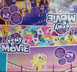 Size: 1024x968 | Tagged: safe, derpibooru import, applejack, fluttershy, pinkie pie, rainbow dash, rarity, twilight sparkle, twilight sparkle (alicorn), alicorn, pony, unicorn, my little pony: the movie, box, duality, error, glitch, mane six, my little pony, my little pony logo, palindrome get, self ponidox