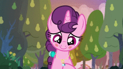 Size: 1920x1080 | Tagged: safe, derpibooru import, screencap, big macintosh, sugar belle, earth pony, pony, unicorn, the big mac question, animated, apple, blushing, carving, chaos magic, engagement ring, food, holding hooves, intertwined trees, jewelry, kissing, looking at each other, necklace, ring, rock, running, smiling, sound, surprised, talking, tree, webm, wedding ring