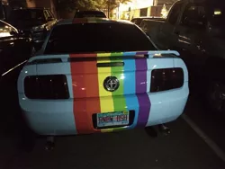 Size: 1440x1080 | Tagged: car, derpibooru import, florida, ford, ford mustang, irl, itasha, license plate, photo, rainbow dash, safe