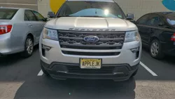 Size: 4032x2268 | Tagged: applejack, barely pony related, bronycon, bronycon 2019, car, derpibooru import, ford, ford explorer, irl, license plate, new jersey, photo, safe, vanity plate