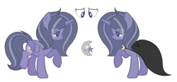 Size: 2374x1098 | Tagged: safe, artist:browniepawyt, derpibooru import, oc, oc:moondust, alicorn, pony, cloak, clothes, female, mare, offspring, parent:star tracker, parent:twilight sparkle, parents:twitracker, reference sheet, simple background, solo, transparent background