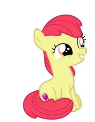 Size: 1541x1978 | Tagged: safe, artist:sketchmcreations, derpibooru import, edit, editor:slayerbvc, vector edit, apple bloom, earth pony, pony, going to seed, accessory-less edit, female, filly, missing accessory, simple background, sitting, solo, transparent background, vector