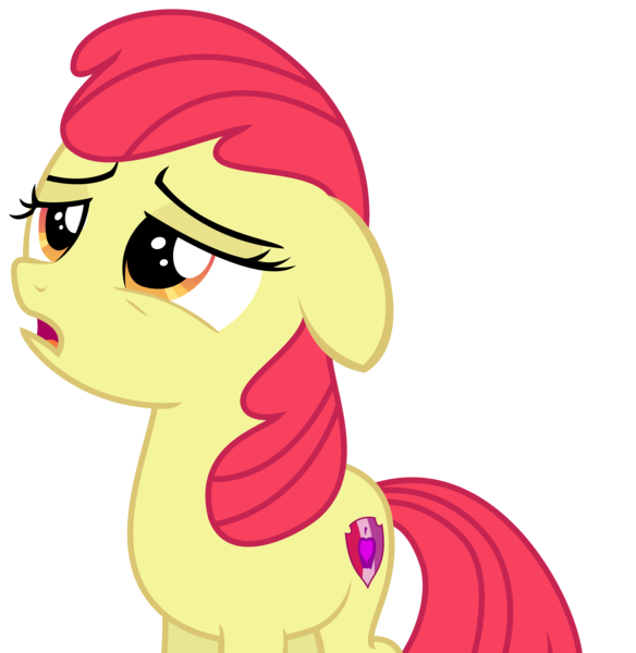 Size: 2831x2909 | Tagged: safe, artist:sketchmcreations, derpibooru import, edit, editor:slayerbvc, vector edit, apple bloom, earth pony, pony, on your marks, accessory-less edit, cutie mark, depressed, female, filly, floppy ears, inkscape, missing accessory, open mouth, sad, simple background, singing, solo, the cmc's cutie marks, transparent background, vector
