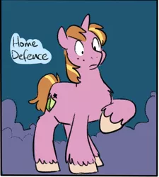 Size: 782x869 | Tagged: safe, derpibooru import, big macintosh, shining armor, oc, oc:home defence, earth pony, pony, unicorn, commissioner:bigonionbean, cutie mark, freckles, fusion, fusion:home defence, male, raised hoof, solo, stallion