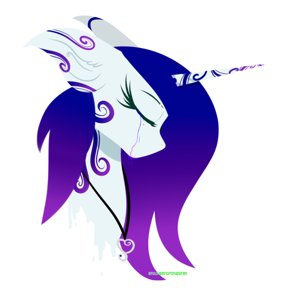 Size: 2000x2066 | Tagged: safe, artist:redheartponiesfan, derpibooru import, oc, oc:luna galaxy, pony, unicorn, bust, crying, female, lineless, mare, portrait, simple background, solo, transparent background